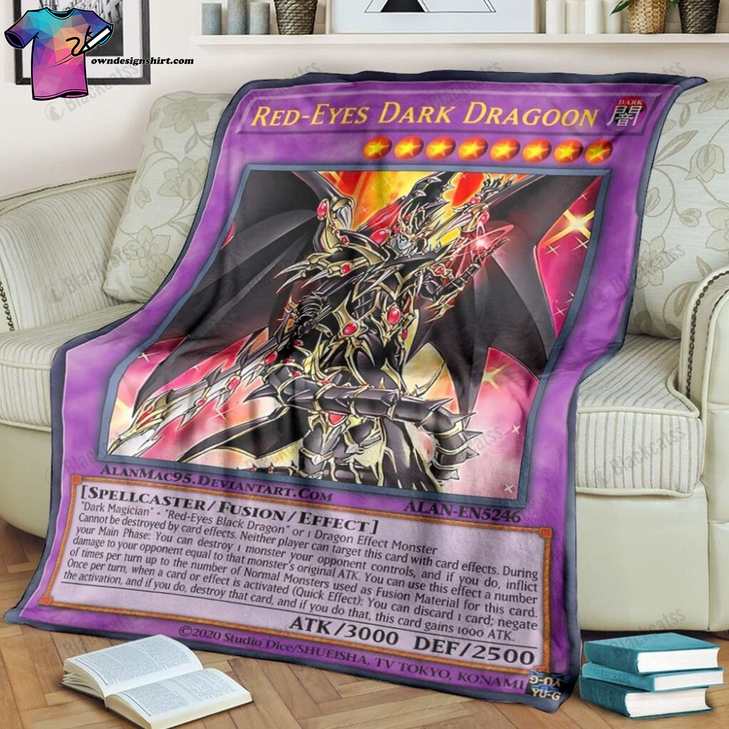 Game Yu Gi Oh Red Eyes Dark Dragoon Full Print Soft Blanket Game Yu Gi Oh Red Eyes Dark Dragoon Full Print Soft Blanket