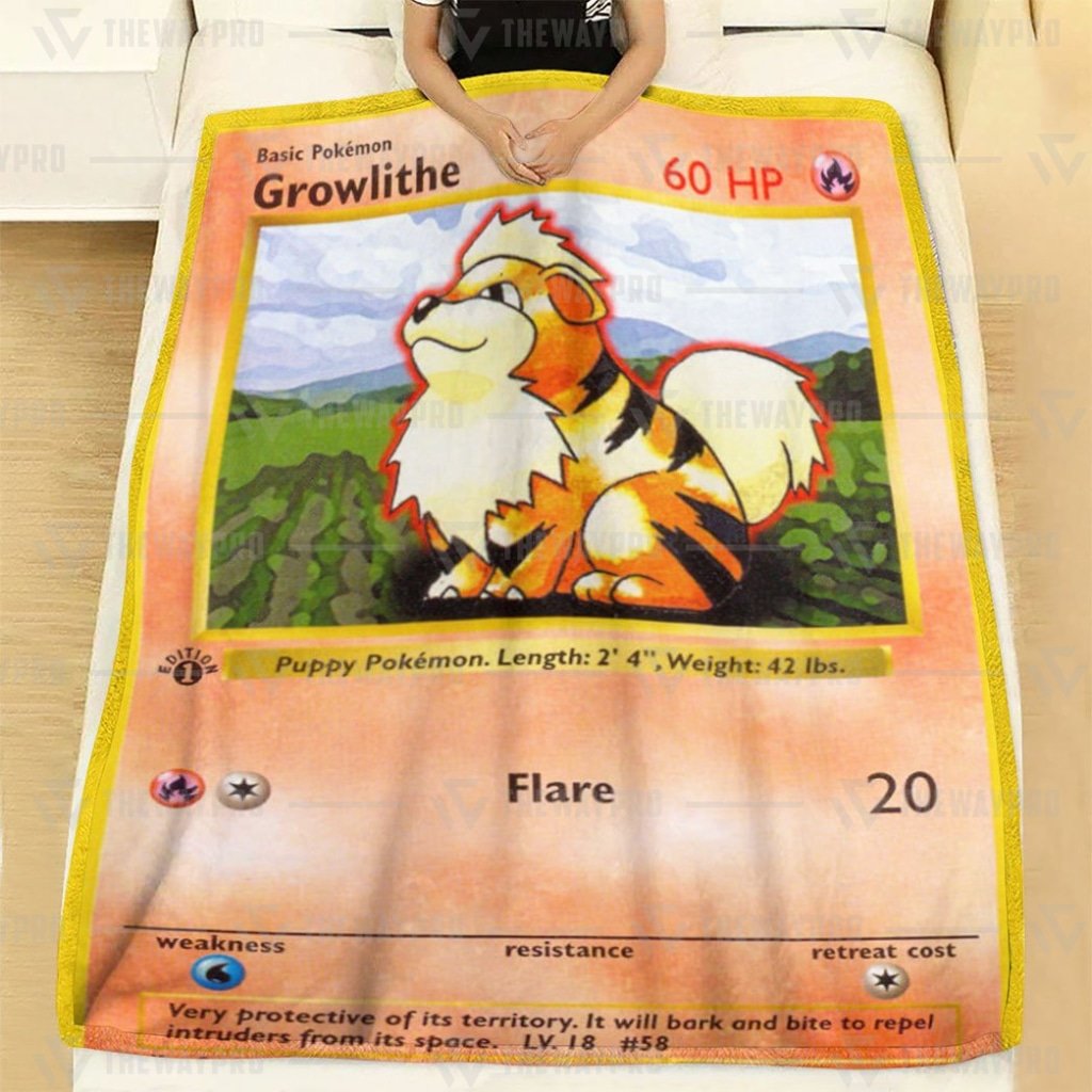 Growlithe 1St Edition Pokemon Blanket Growlithe 1St Edition Pokemon Blanket