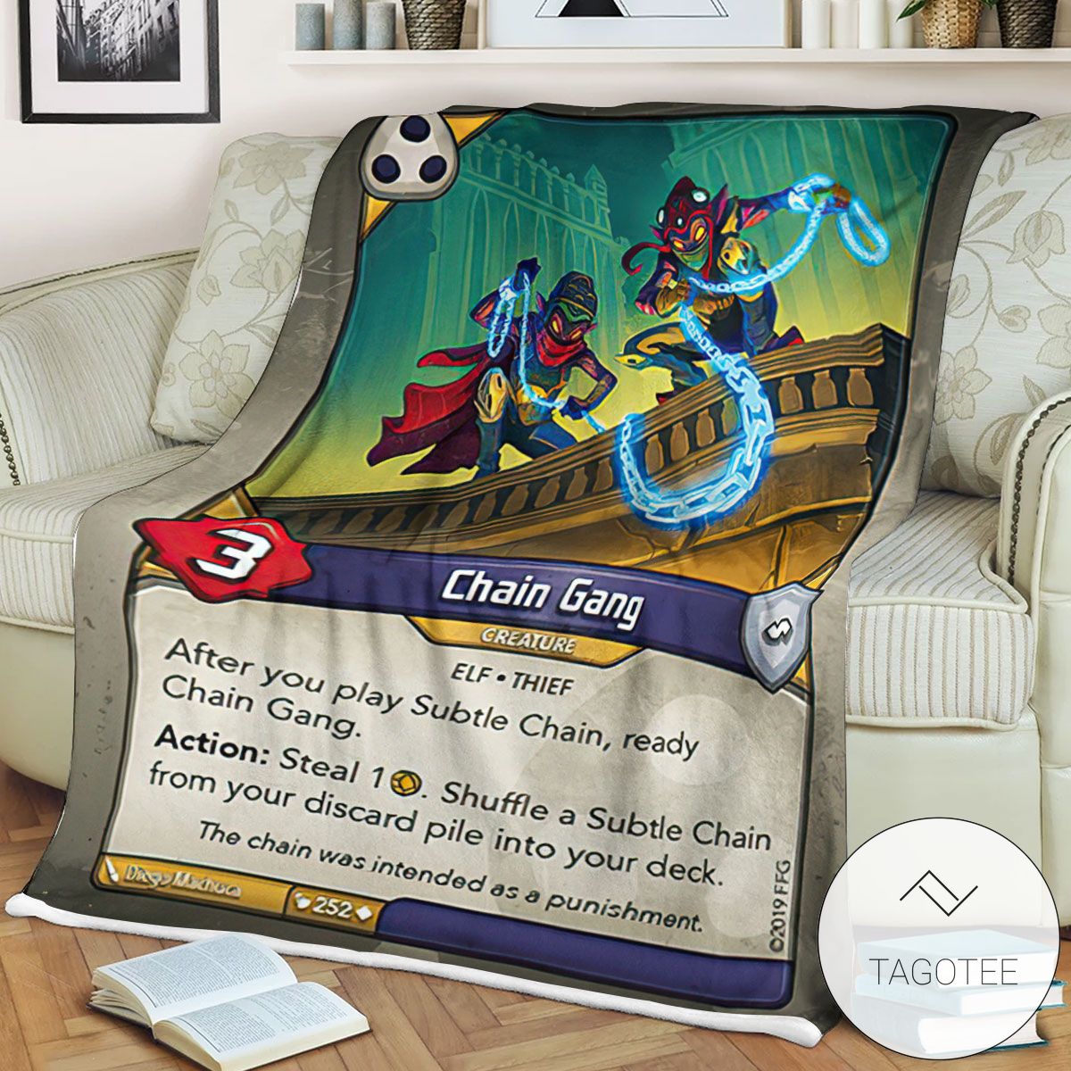 Kf Chain Gang Keyforge Fleece Blanket Tagotee Kf Chain Gang Keyforge Fleece Blanket Tagotee