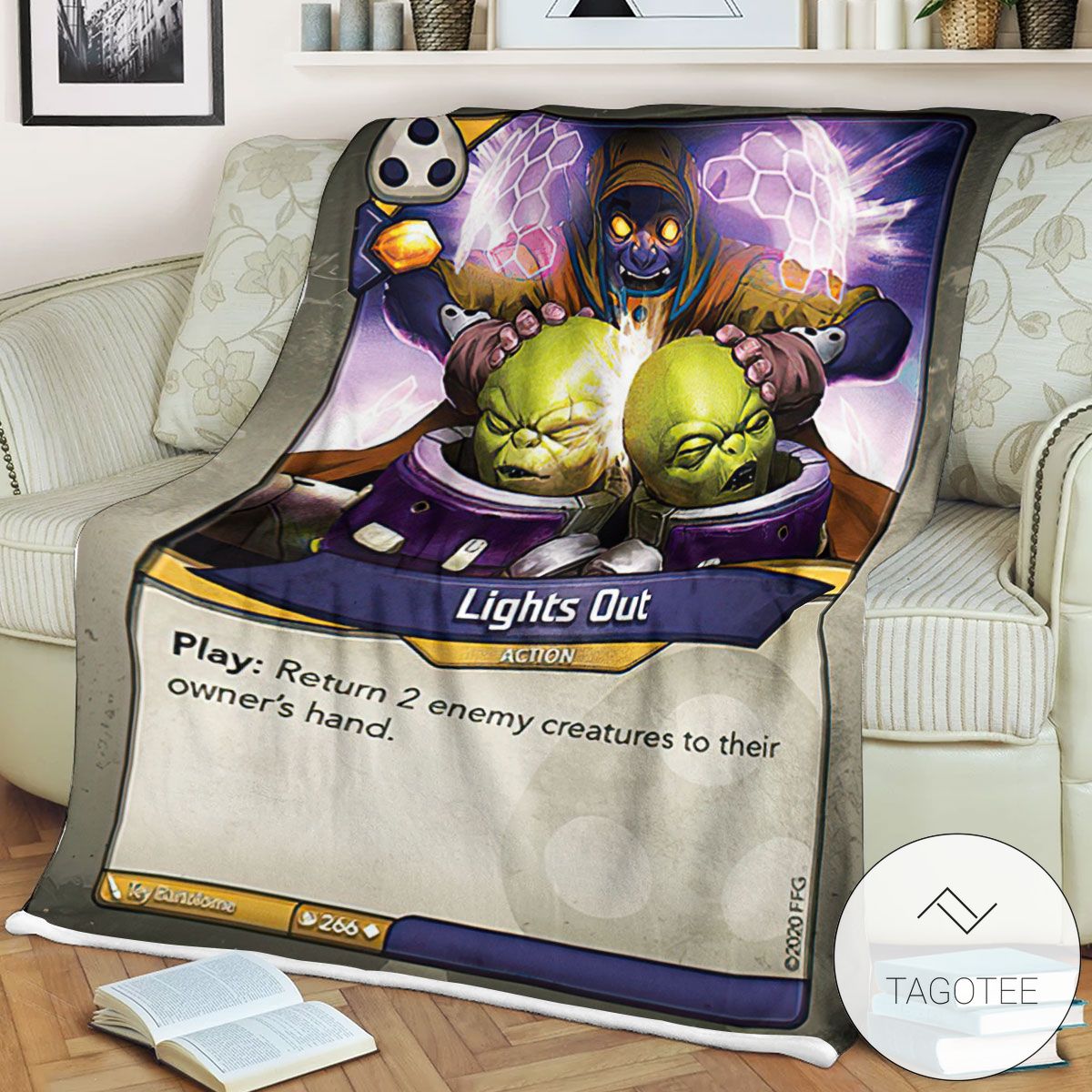 Kf Lights Out Keyforge Fleece Blanket Kf Lights Out Keyforge Fleece Blanket