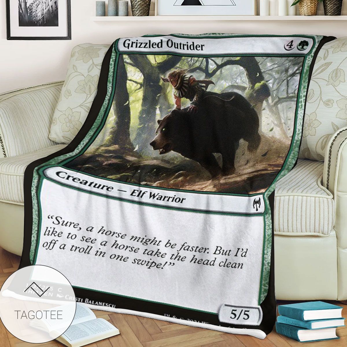 Khm 173 Grizzled Outrider Mtg Game Magic The Gathering Blanket Khm 173 Grizzled Outrider Mtg Game Magic The Gathering Blanket
