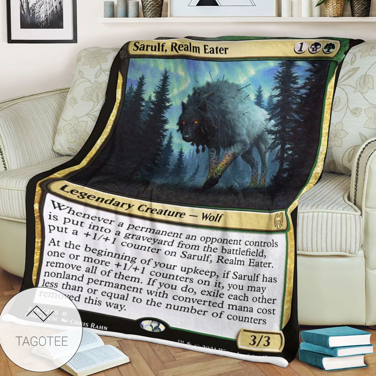 Khm 228 Sarulf Realm Eater Mtg Game Magic The Gathering Blanket Khm 228 Sarulf Realm Eater Mtg Game Magic The Gathering Blanket
