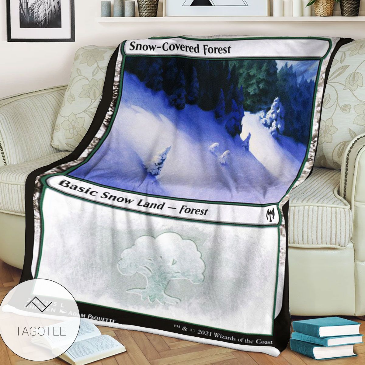 Khm 284 Snow Covered Forest Mtg Game Magic The Gathering Blanket Khm 284 Snow Covered Forest Mtg Game Magic The Gathering Blanket