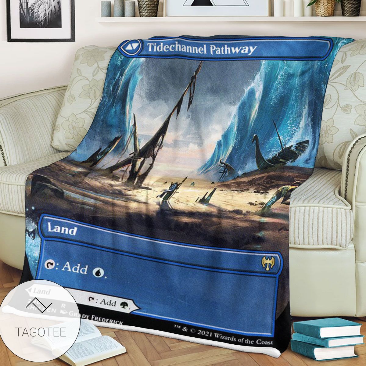 Khm 290 Tidechannel Pathway Mtg Game Magic The Gathering Blanket Khm 290 Tidechannel Pathway Mtg Game Magic The Gathering Blanket