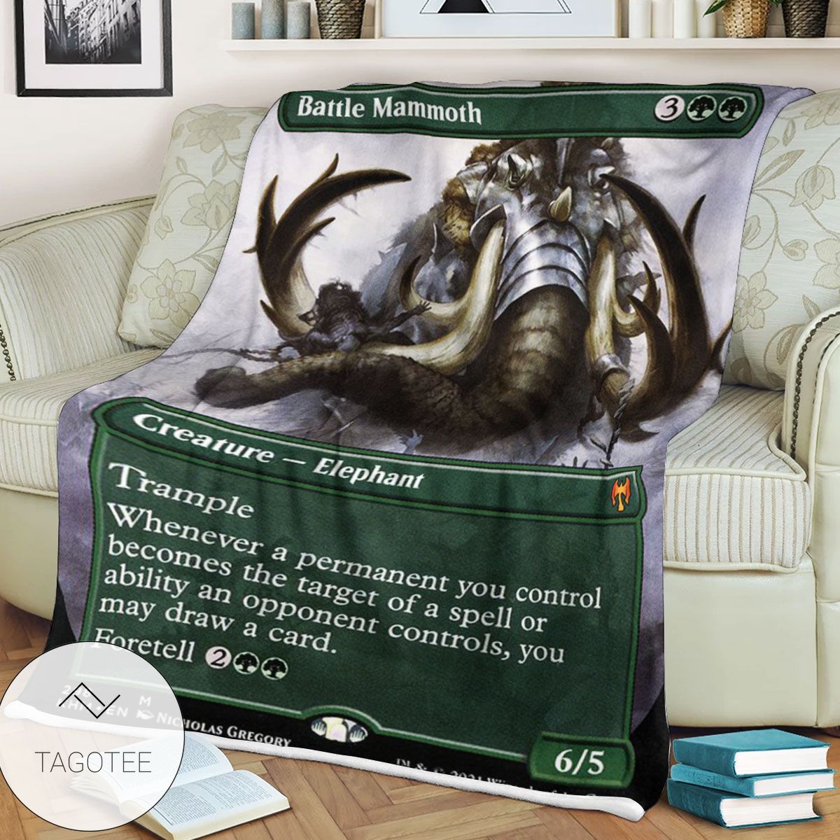 Khm 298 Battle Mammoth Mtg Game Magic The Gathering Blanket Khm 298 Battle Mammoth Mtg Game Magic The Gathering Blanket