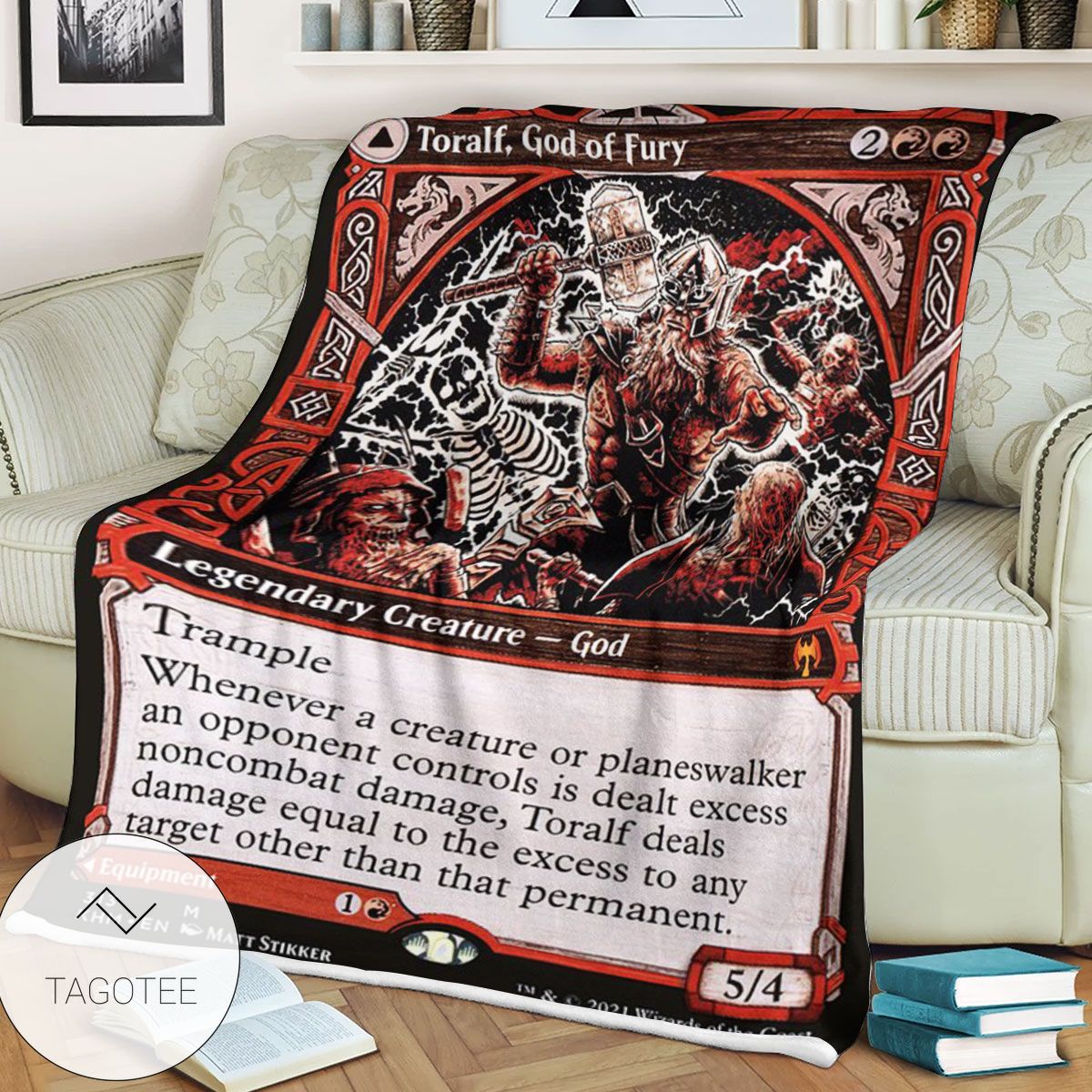 Khm 313 Toralf God Of Fury Mtg Game Magic The Gathering Blanket Khm 313 Toralf God Of Fury Mtg Game Magic The Gathering Blanket
