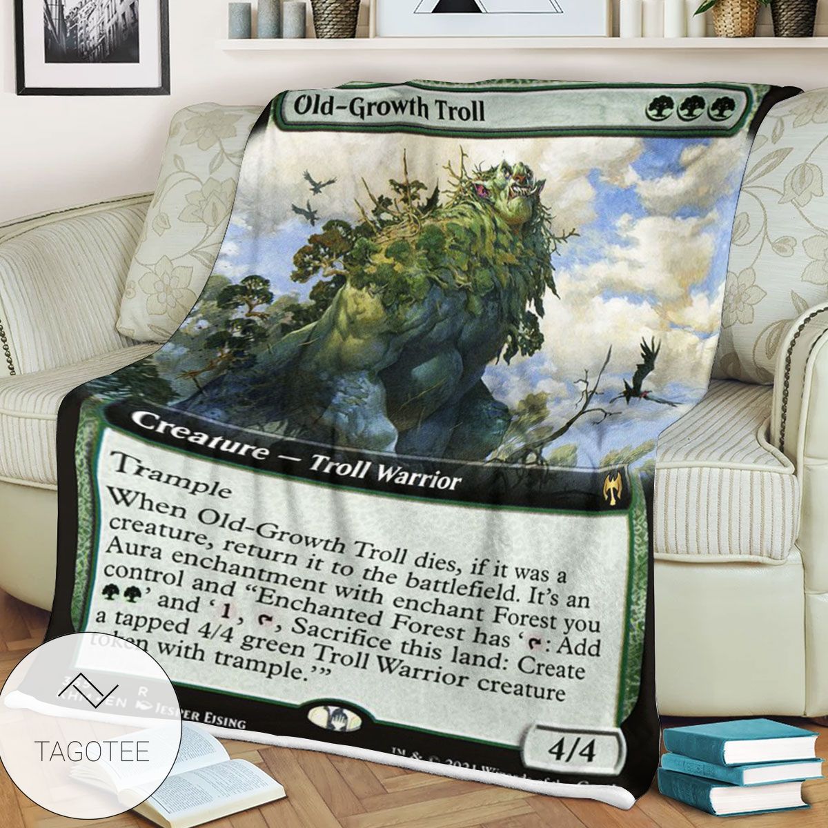 Khm 365 Old Growth Troll Mtg Game Magic The Gathering Blanket Khm 365 Old Growth Troll Mtg Game Magic The Gathering Blanket