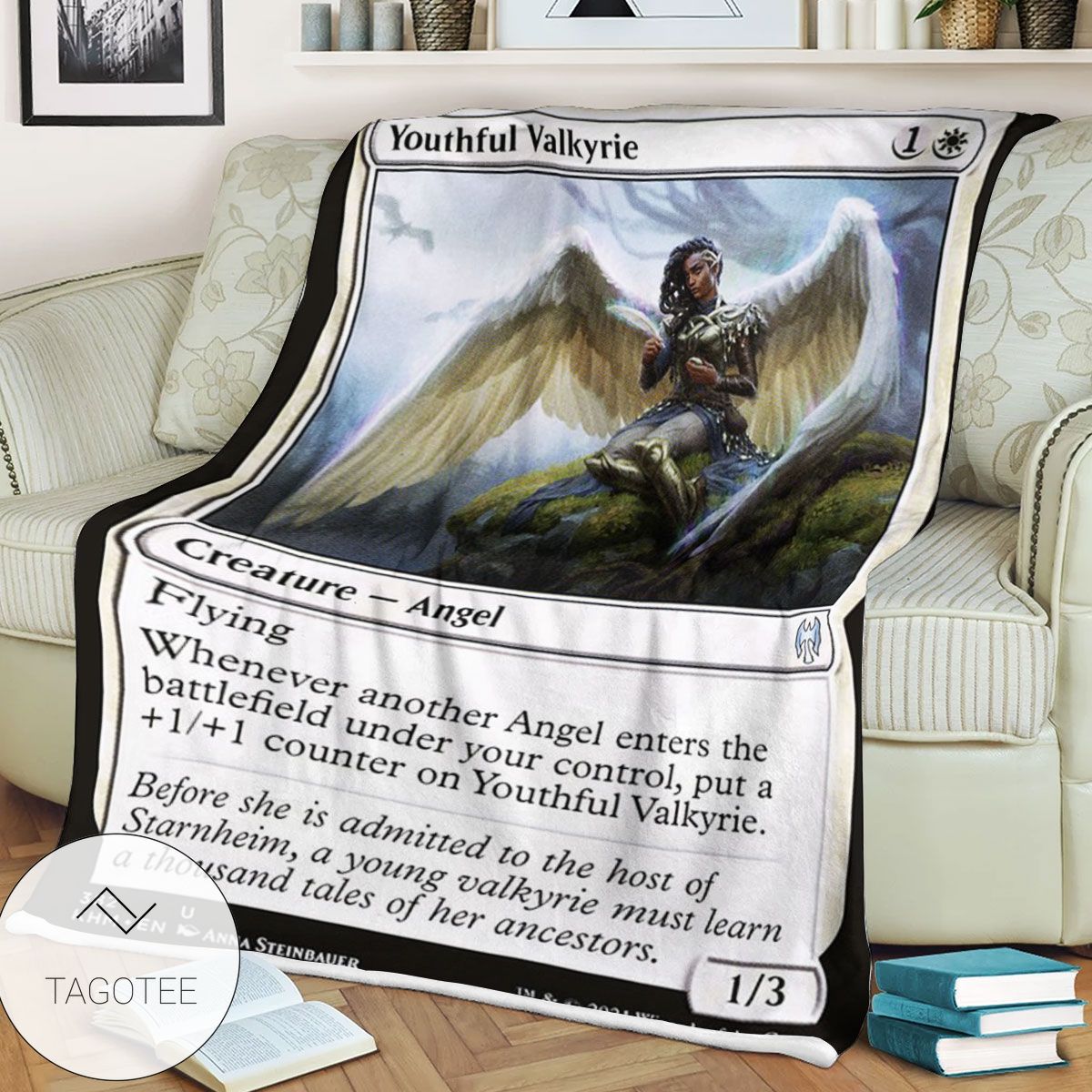 Khm 382 Youthful Valkyrie Mtg Game Magic The Gathering Blanket Khm 382 Youthful Valkyrie Mtg Game Magic The Gathering Blanket
