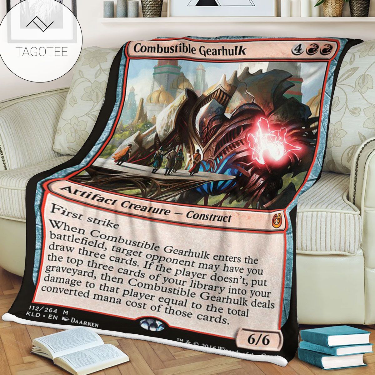Kld 112 Combustible Gearhulk Game Mtg Magic The Gathering Fleece Blanket Kld 112 Combustible Gearhulk Game Mtg Magic The Gathering Fleece Blanket