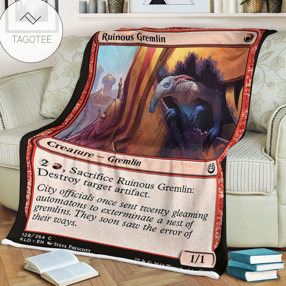 Kld 128 Ruinous Gremlin Game Mtg Magic The Gathering Fleece Blanket Kld 128 Ruinous Gremlin Game Mtg Magic The Gathering Fleece Blanket