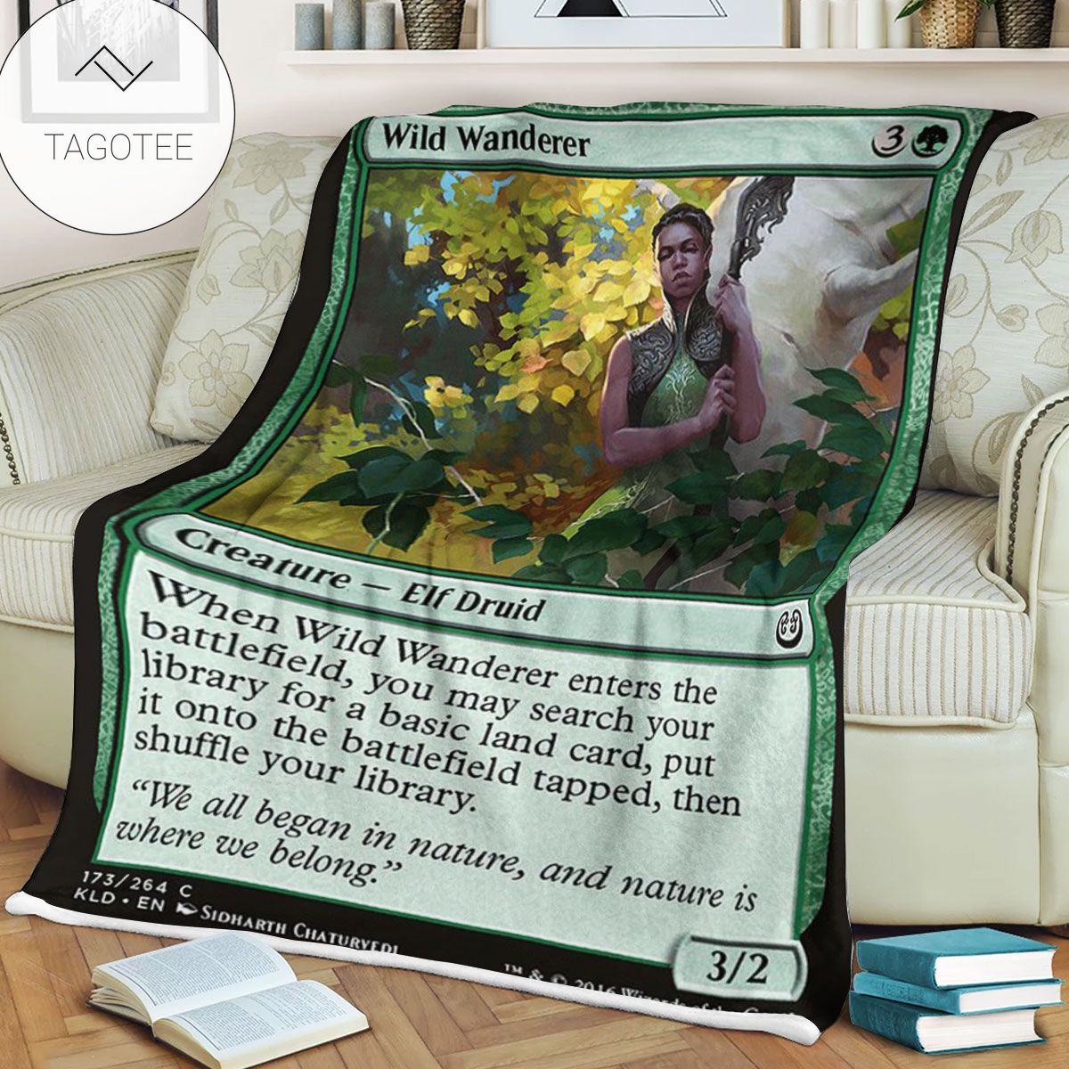 Kld 173 Wild Wanderer Game Mtg Magic The Gathering Fleece Blanket Kld 173 Wild Wanderer Game Mtg Magic The Gathering Fleece Blanket