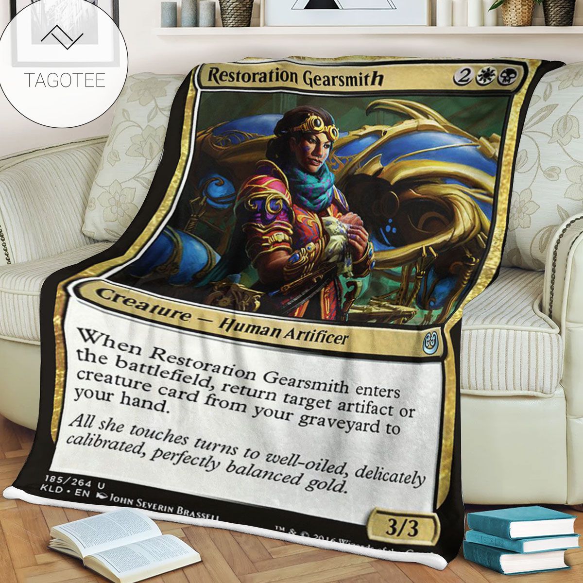 Kld 185 Restoration Gearsmith Game Mtg Magic The Gathering Fleece Blanket Kld 185 Restoration Gearsmith Game Mtg Magic The Gathering Fleece Blanket