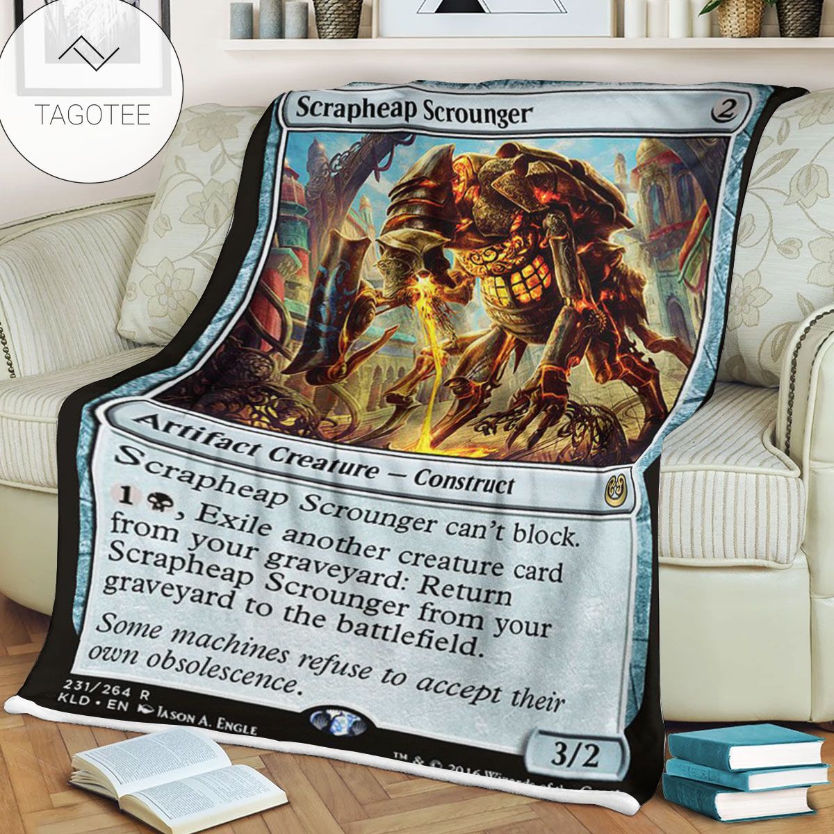Kld 231 Scrapheap Scrounger Game Mtg Magic The Gathering Fleece Blanket Kld 231 Scrapheap Scrounger Game Mtg Magic The Gathering Fleece Blanket