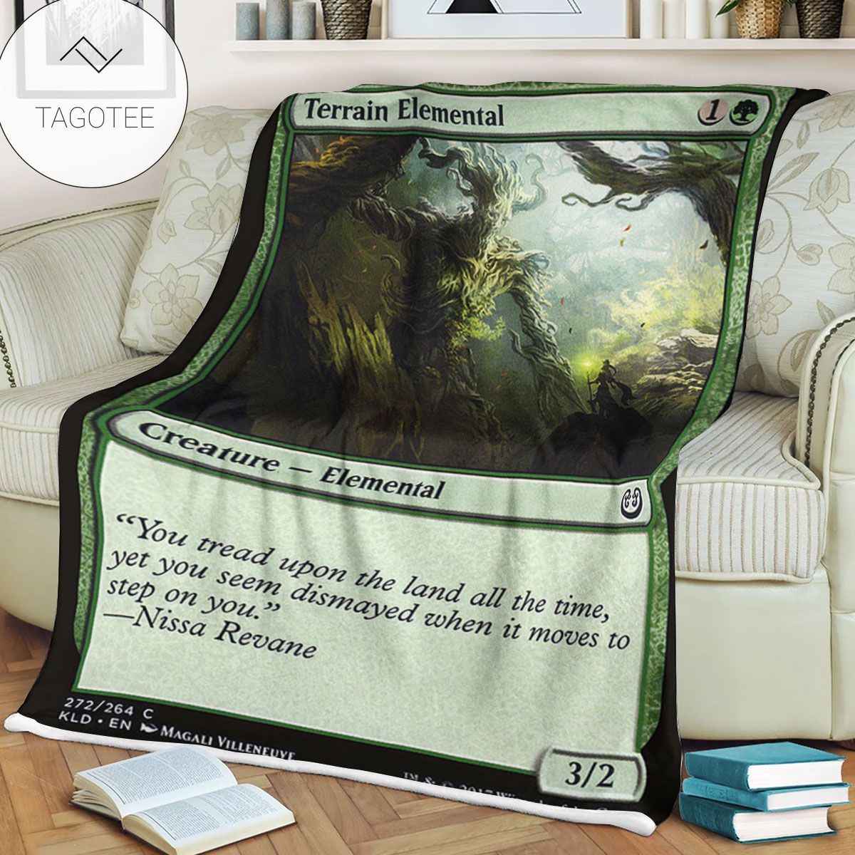 Kld 272_ Terrain Elemental Game Mtg Magic The Gathering Fleece Blanket Kld 272_ Terrain Elemental Game Mtg Magic The Gathering Fleece Blanket