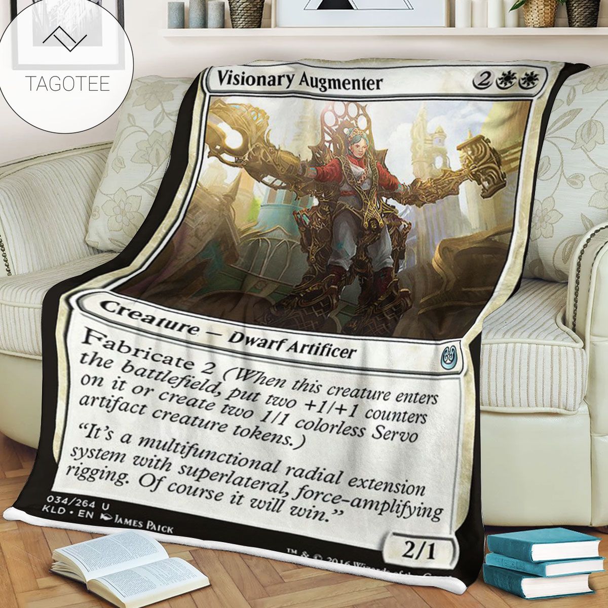 Kld 34 Visionary Augmenter Game Mtg Magic The Gathering Fleece Blanket Kld 34 Visionary Augmenter Game Mtg Magic The Gathering Fleece Blanket