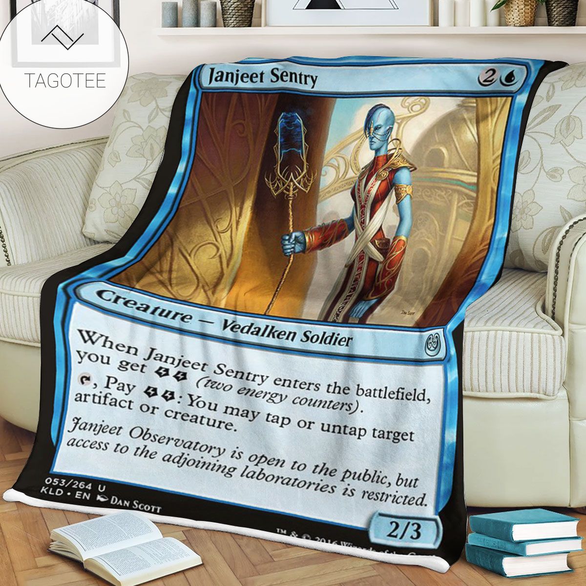 Kld 53 Janjeet Sentry Game Mtg Magic The Gathering Fleece Blanket Kld 53 Janjeet Sentry Game Mtg Magic The Gathering Fleece Blanket