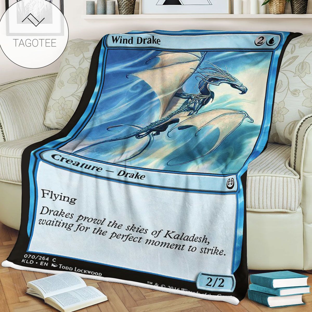 Kld 70 Wind Drake Game Mtg Magic The Gathering Fleece Blanket Kld 70 Wind Drake Game Mtg Magic The Gathering Fleece Blanket