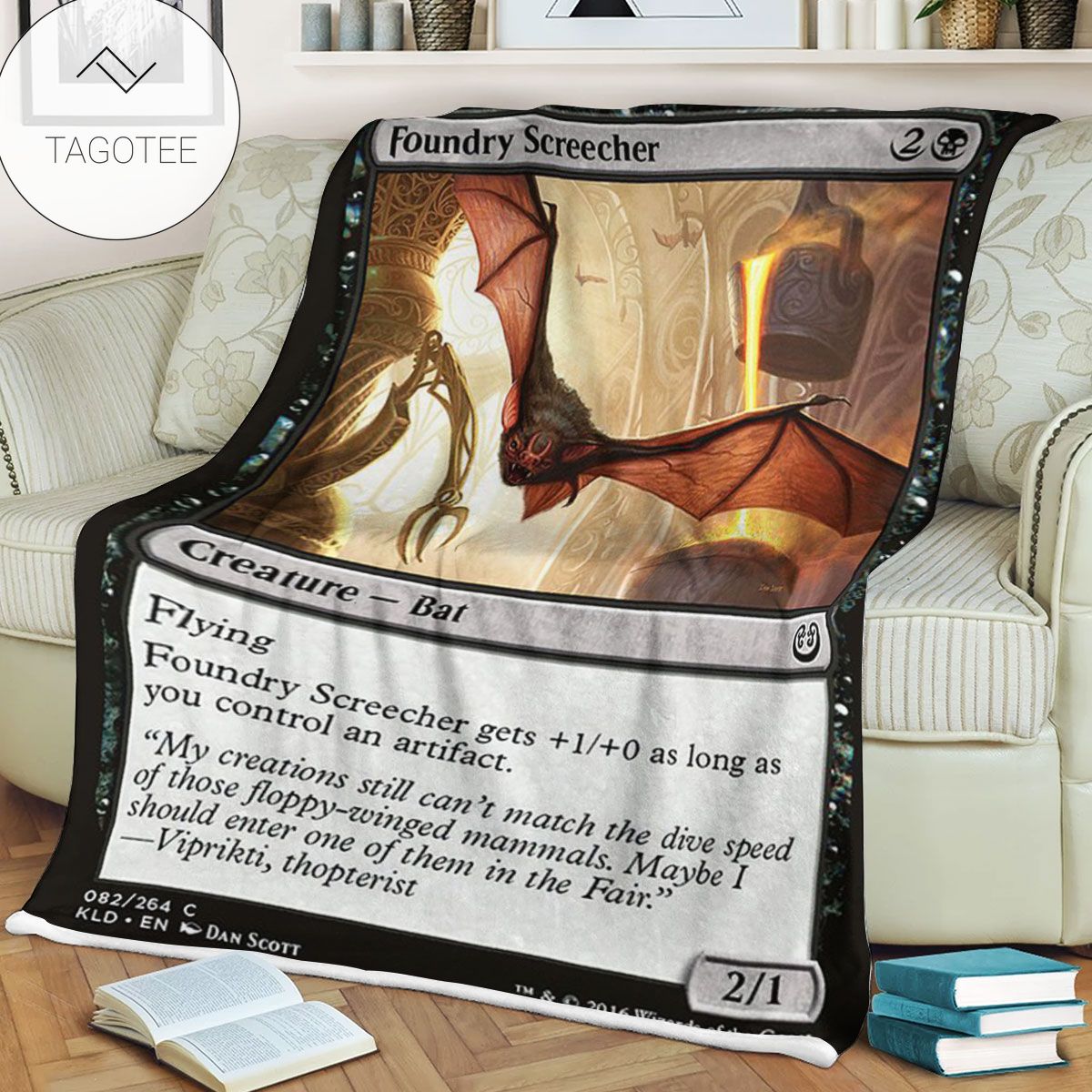 Kld 82 Foundry Screecher Game Mtg Magic The Gathering Fleece Blanket Kld 82 Foundry Screecher Game Mtg Magic The Gathering Fleece Blanket