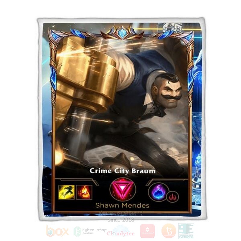 League Of Legends Braum Custom Name Sherpa Blanket League Of Legends Braum Custom Name Sherpa Blanket