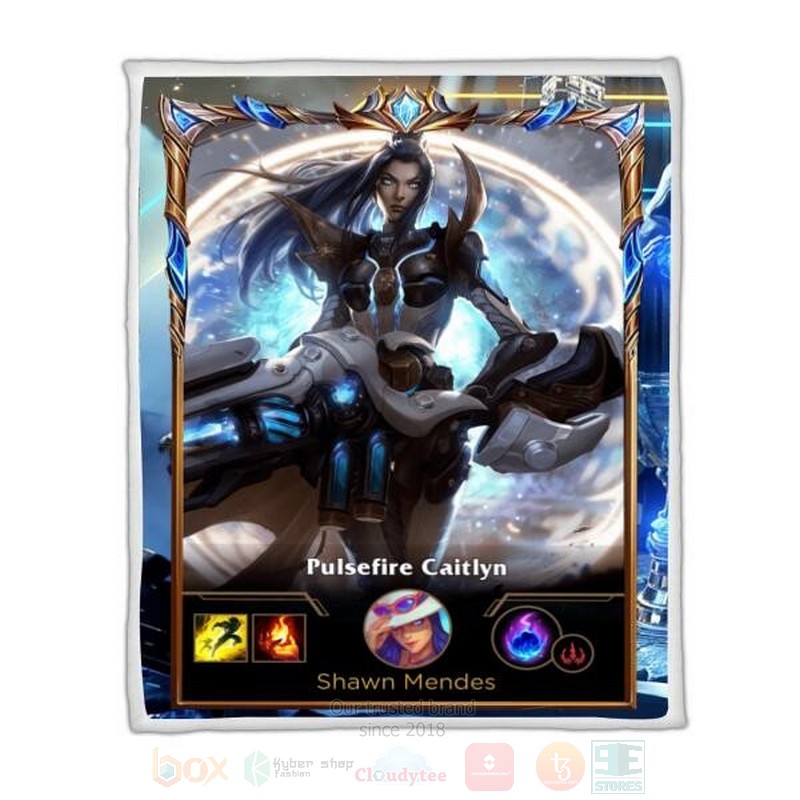 League Of Legends Caitlyn Custom Name Sherpa Blanket League Of Legends Caitlyn Custom Name Sherpa Blanket