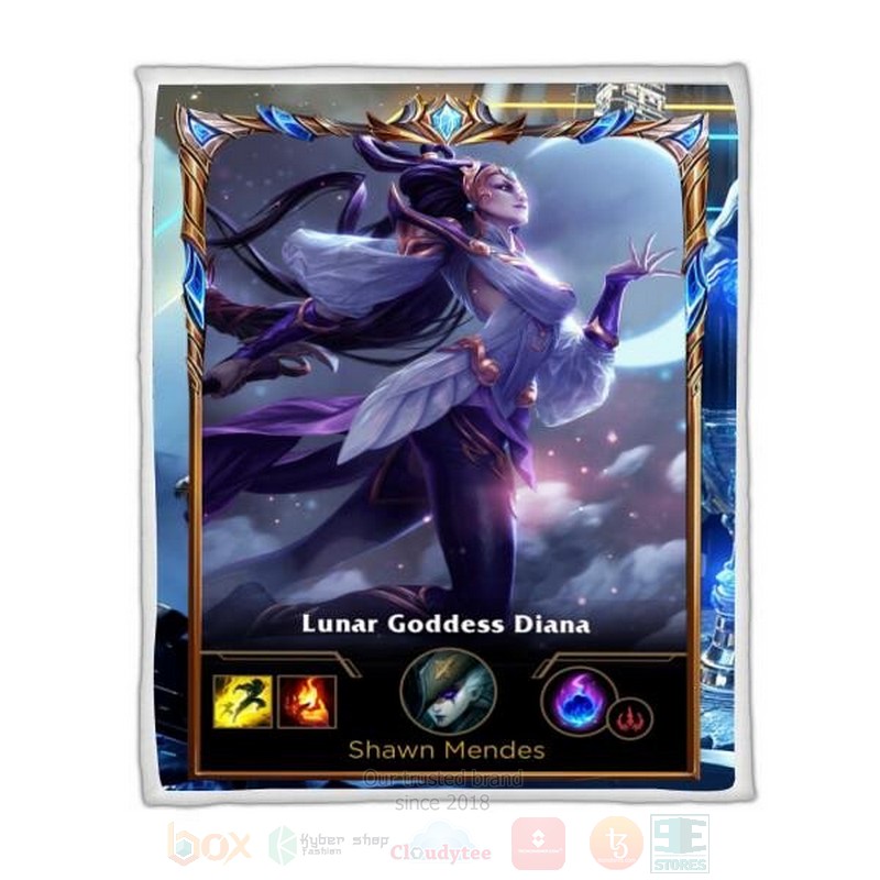League Of Legends Diana Custom Name Sherpa Blanket League Of Legends Diana Custom Name Sherpa Blanket