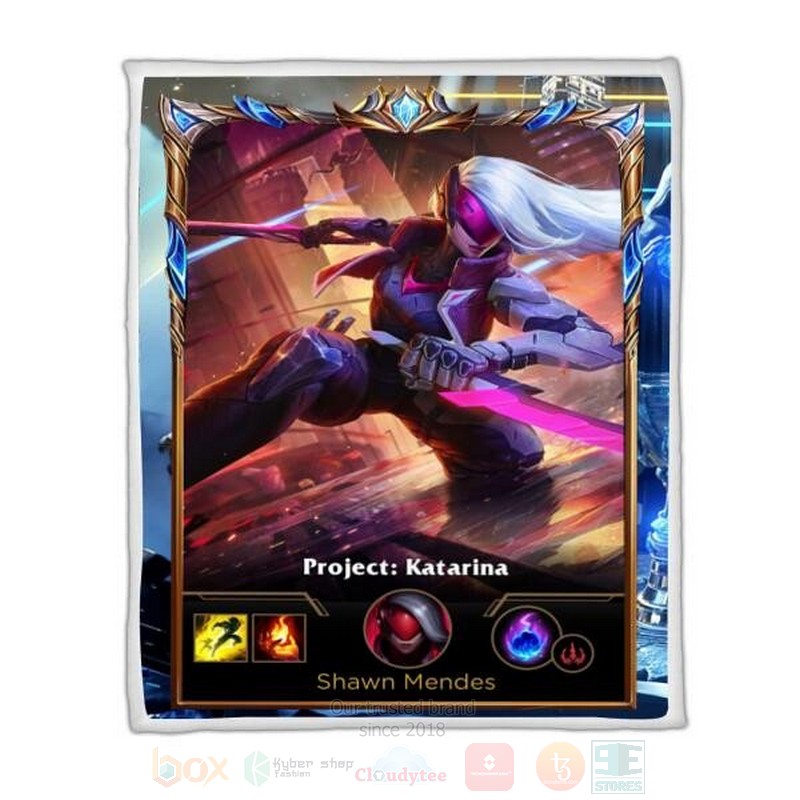League Of Legends Katarina Custom Name Sherpa Blanket League Of Legends Katarina Custom Name Sherpa Blanket