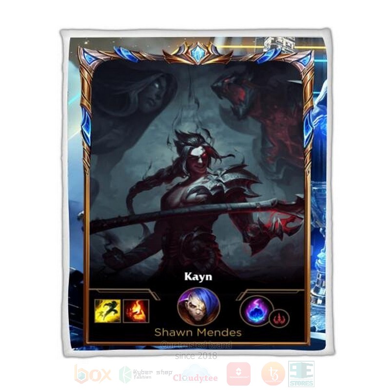 League Of Legends Kayn Custom Name Sherpa Blanket League Of Legends Kayn Custom Name Sherpa Blanket