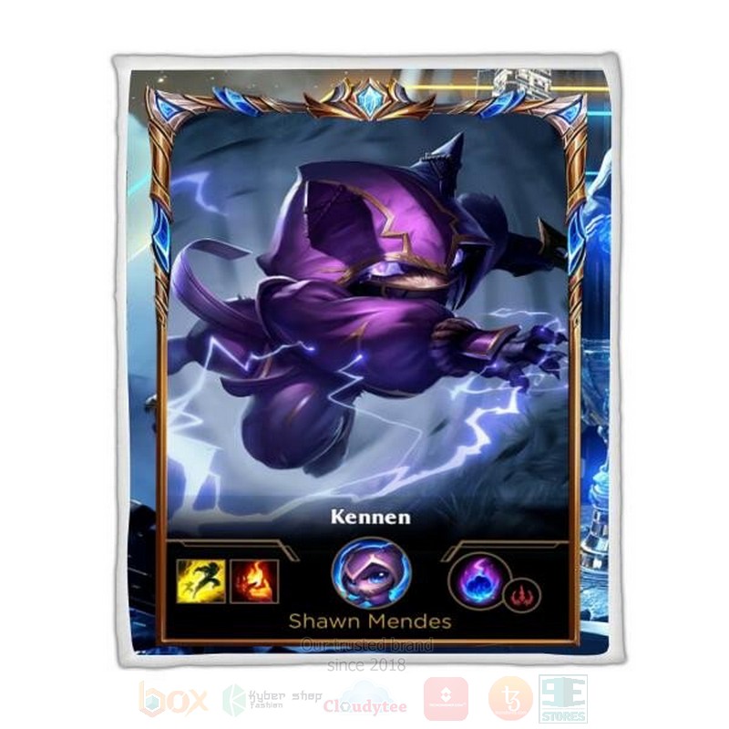 League Of Legends Kennen Custom Name Sherpa Blanket League Of Legends Kennen Custom Name Sherpa Blanket
