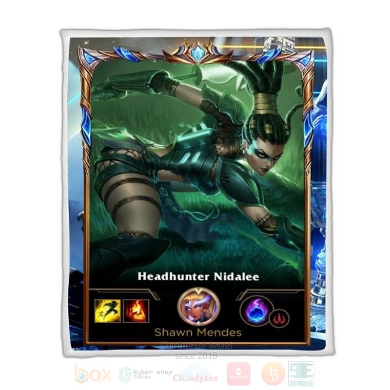 League Of Legends Nidalee Custom Name Sherpa Blanket League Of Legends Nidalee Custom Name Sherpa Blanket