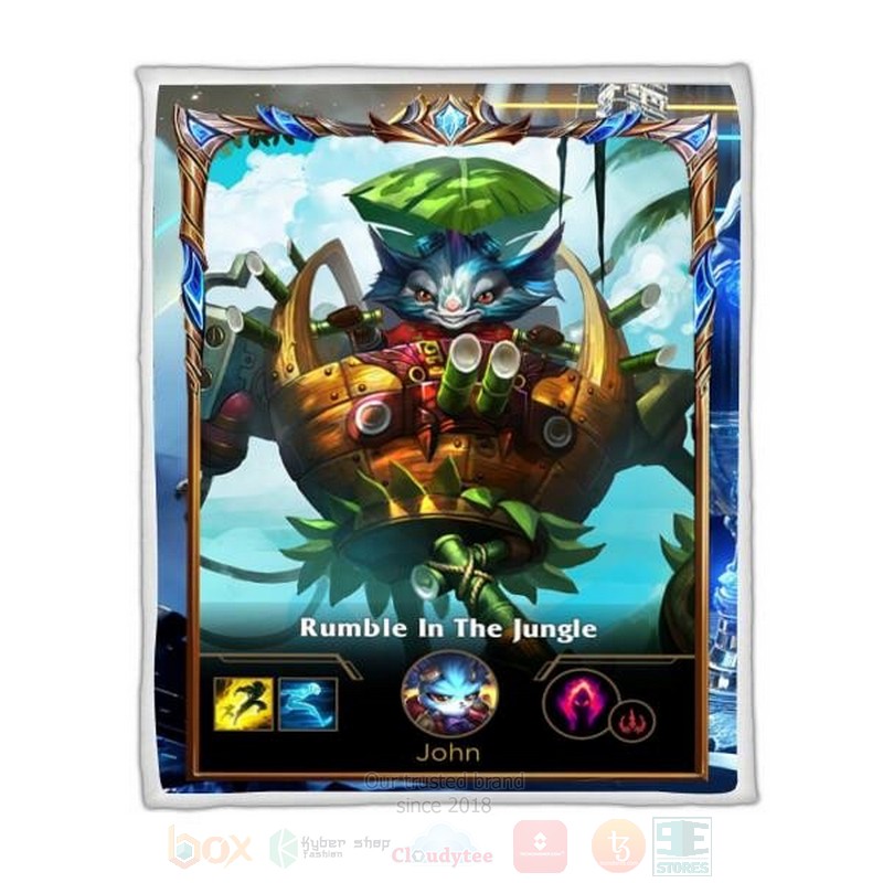 League Of Legends Rumble Custom Name Sherpa Blanket League Of Legends Rumble Custom Name Sherpa Blanket