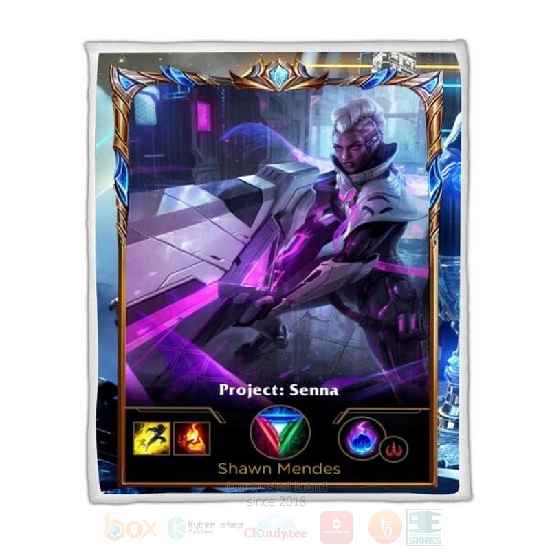 League Of Legends Senna Custom Name Sherpa Blanket League Of Legends Senna Custom Name Sherpa Blanket