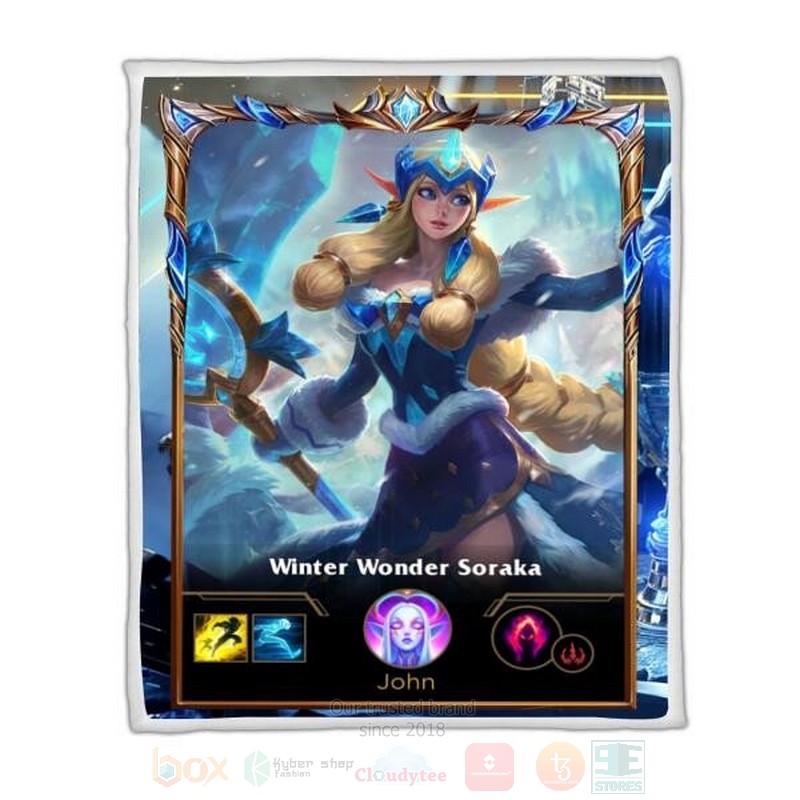 League Of Legends Soraka Custom Name Sherpa Blanket League Of Legends Soraka Custom Name Sherpa Blanket