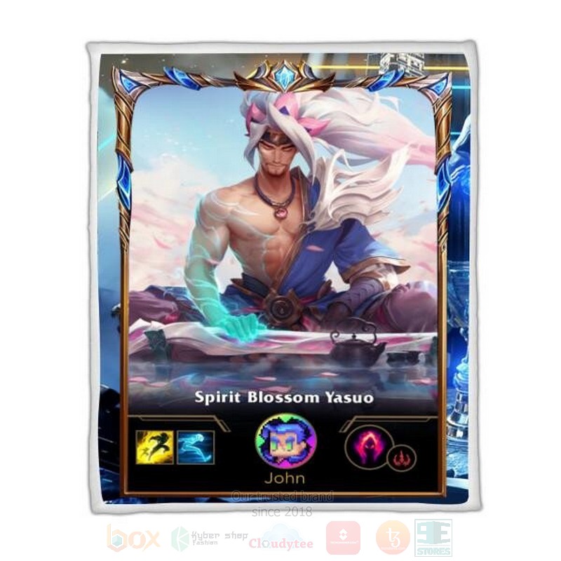 League Of Legends Yasuo Custom Name Sherpa Blanket League Of Legends Yasuo Custom Name Sherpa Blanket