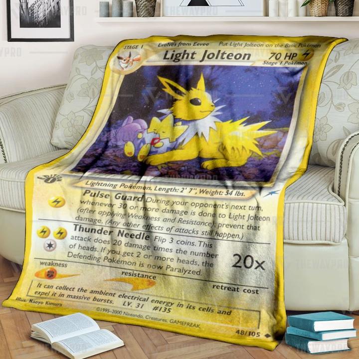 Light Jolteon 1St Pokemon Blanket Light Jolteon 1St Pokemon Blanket