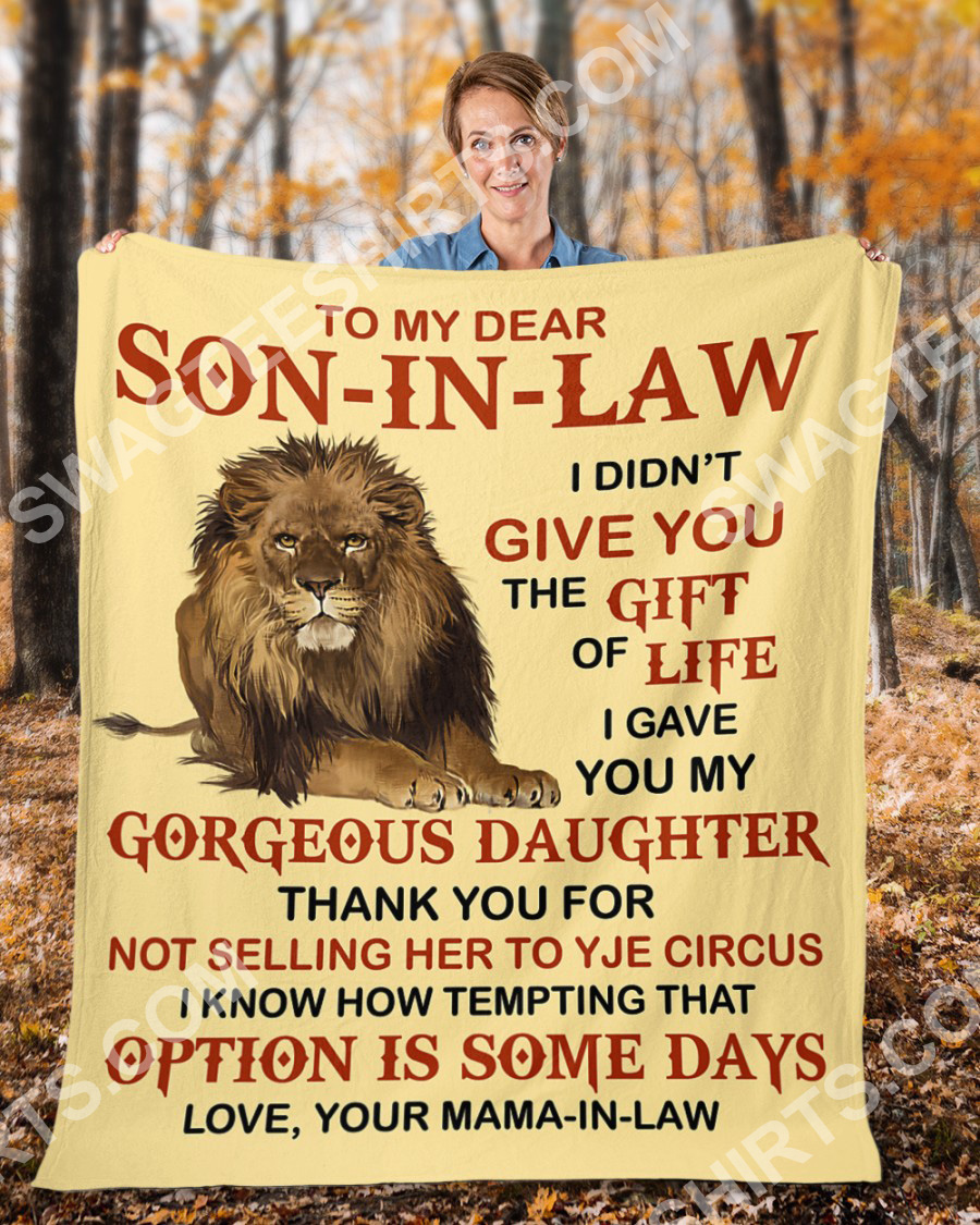 Lion To My Dear Son In Law Love Your Mother In Law Blanket Lion To My Dear Son In Law Love Your Mother In Law Blanket