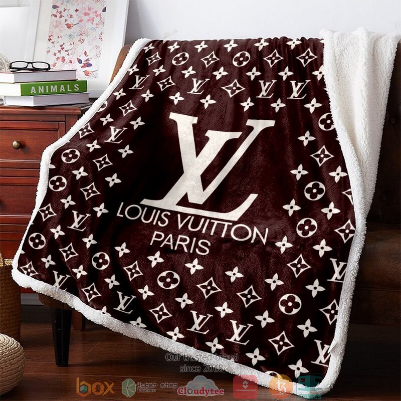 Louis Vuitton Brown Fleece Blanket Louis Vuitton Brown Fleece Blanket