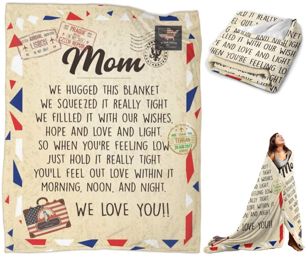 Love Letter To Mom We Hugged This Blanket We Love You Blanket Love Letter To Mom We Hugged This Blanket We Love You Blanket