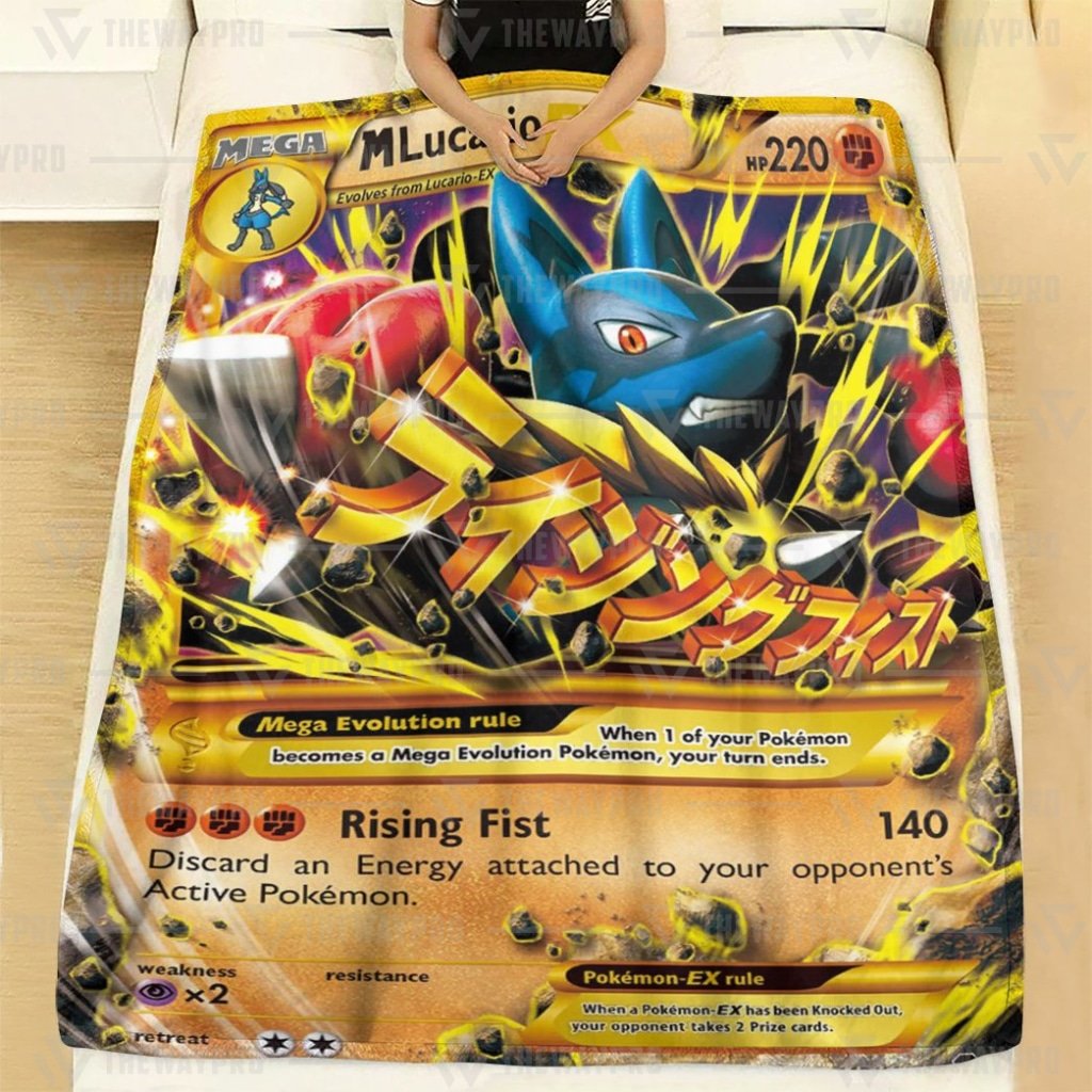 M Lucario Ex Furious Fists Pokemon Blanket M Lucario Ex Furious Fists Pokemon Blanket