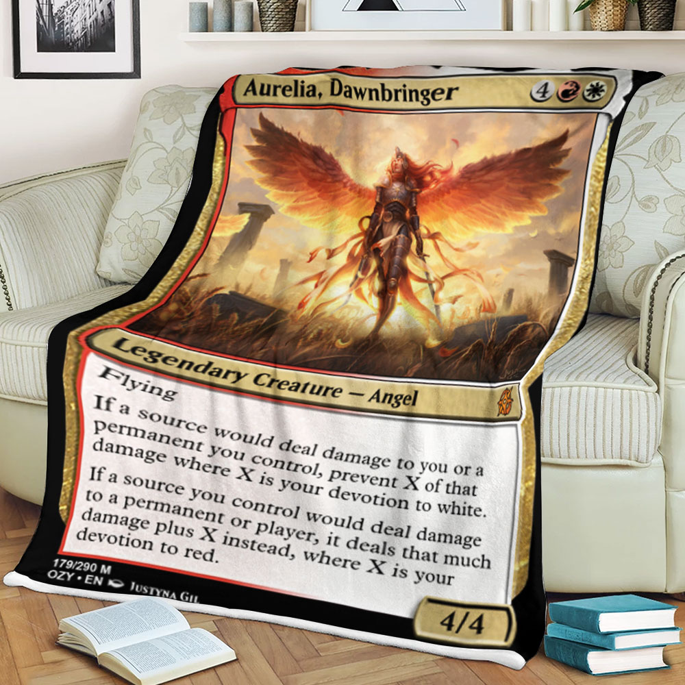 Magic The Gathering Aurelia Dawnbringer Blanket Magic The Gathering Aurelia Dawnbringer Blanket