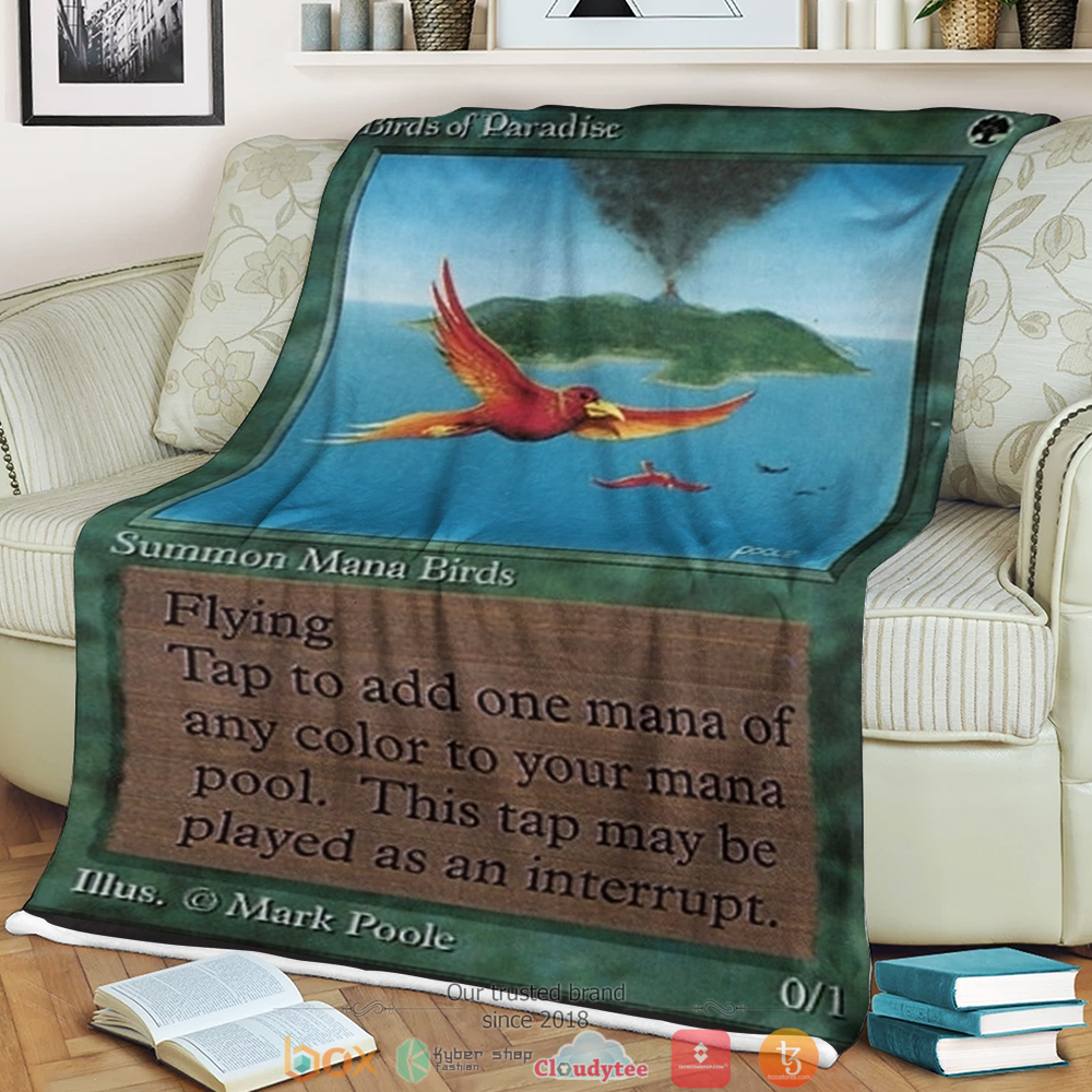 Magic The Gathering Beta Birds Of Paradise Blanket Magic The Gathering Beta Birds Of Paradise Blanket