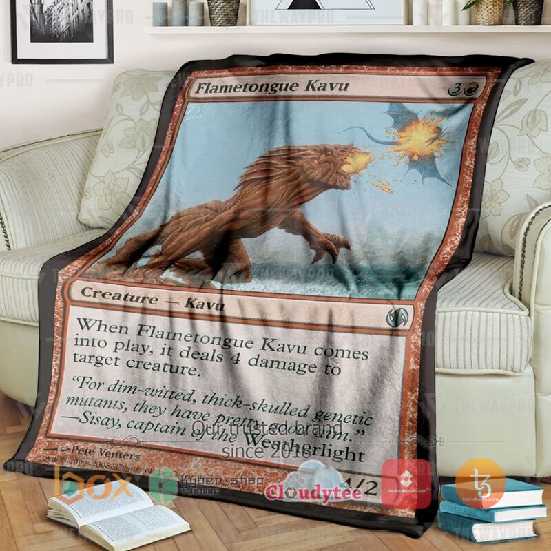 Magic The Gathering Flametongue Kavu Blanket Magic The Gathering Flametongue Kavu Blanket