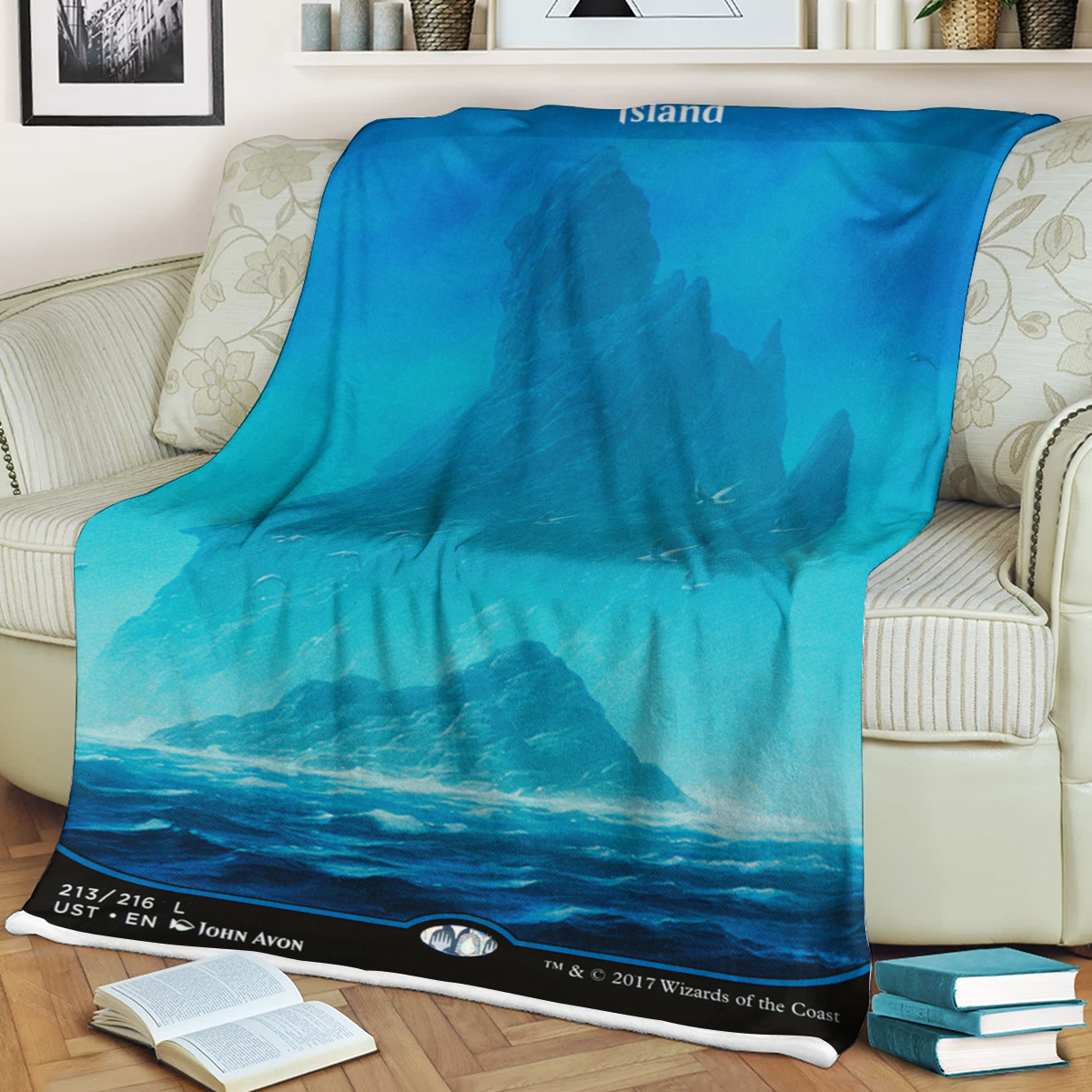 Magic The Gathering Island Sherpa Blanket Magic The Gathering Island Sherpa Blanket