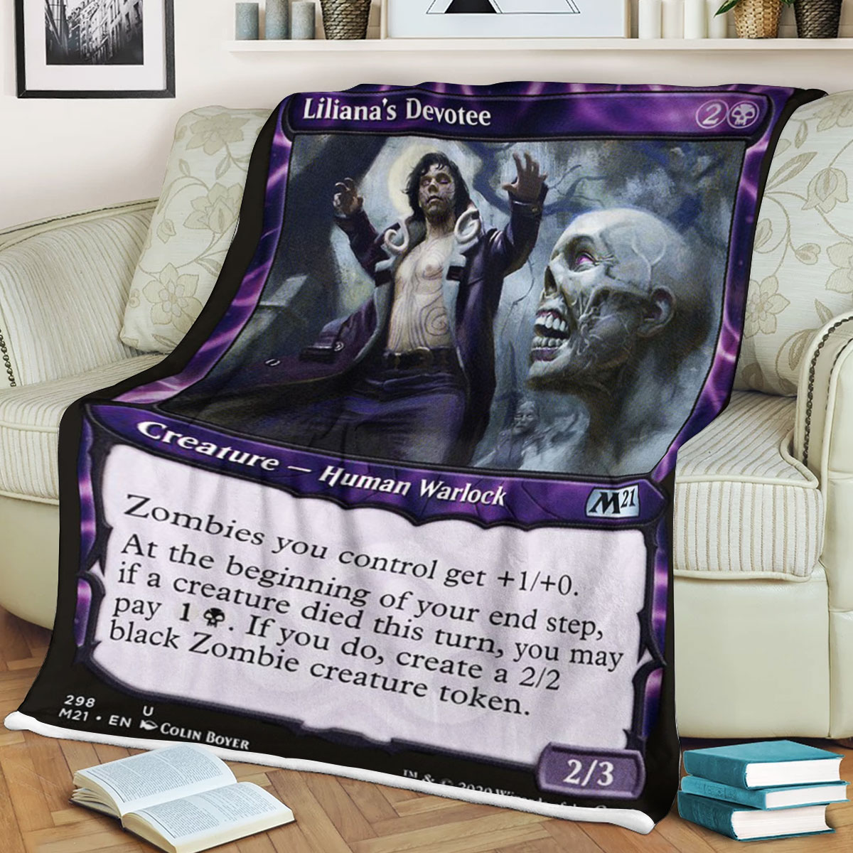 Magic The Gathering M21 298 Liliana S Devotee Blanket Magic The Gathering M21 298 Liliana S Devotee Blanket