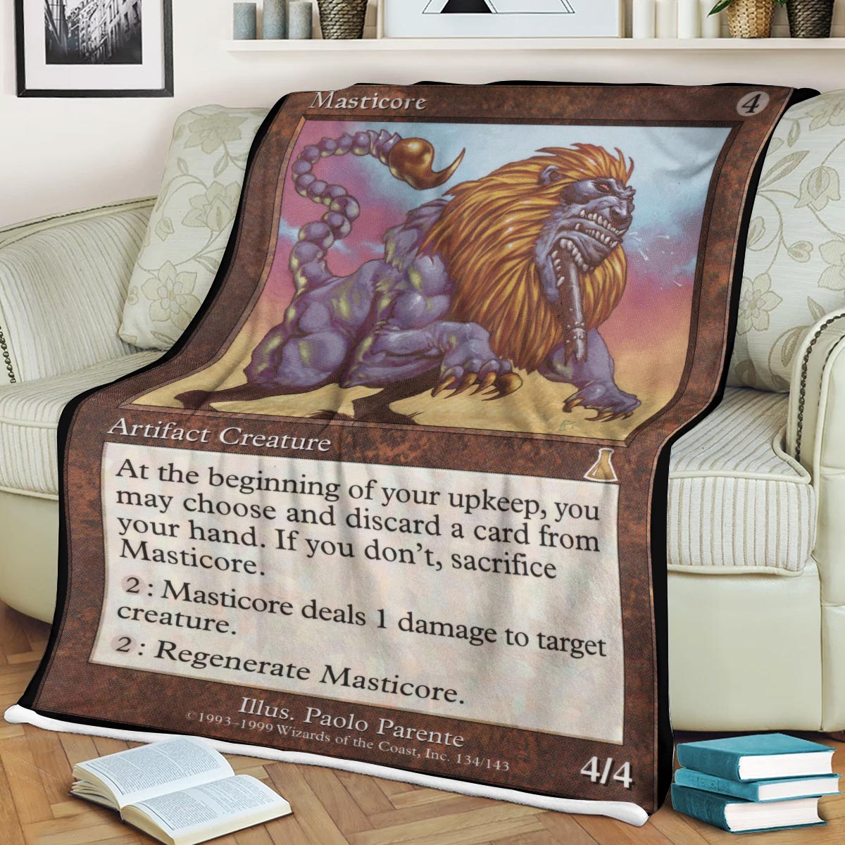Magic The Gathering Masticore Card Blanket Magic The Gathering Masticore Card Blanket