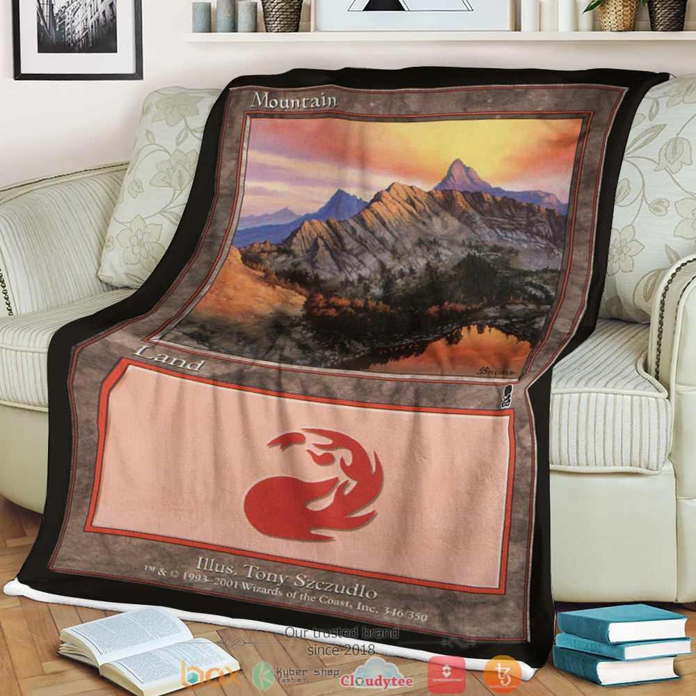Magic The Gathering Mountain Land Blanket Magic The Gathering Mountain Land Blanket