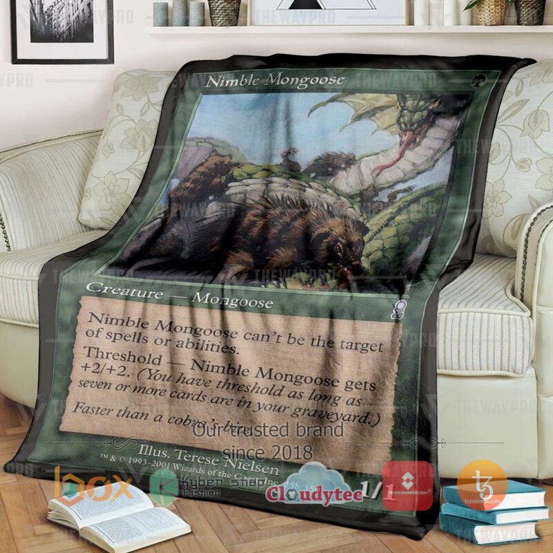 Magic The Gathering Nimble Mongoose Blanket Magic The Gathering Nimble Mongoose Blanket