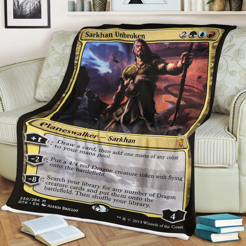 Magic The Gathering Sarkhan Unbroken Blanket Magic The Gathering Sarkhan Unbroken Blanket
