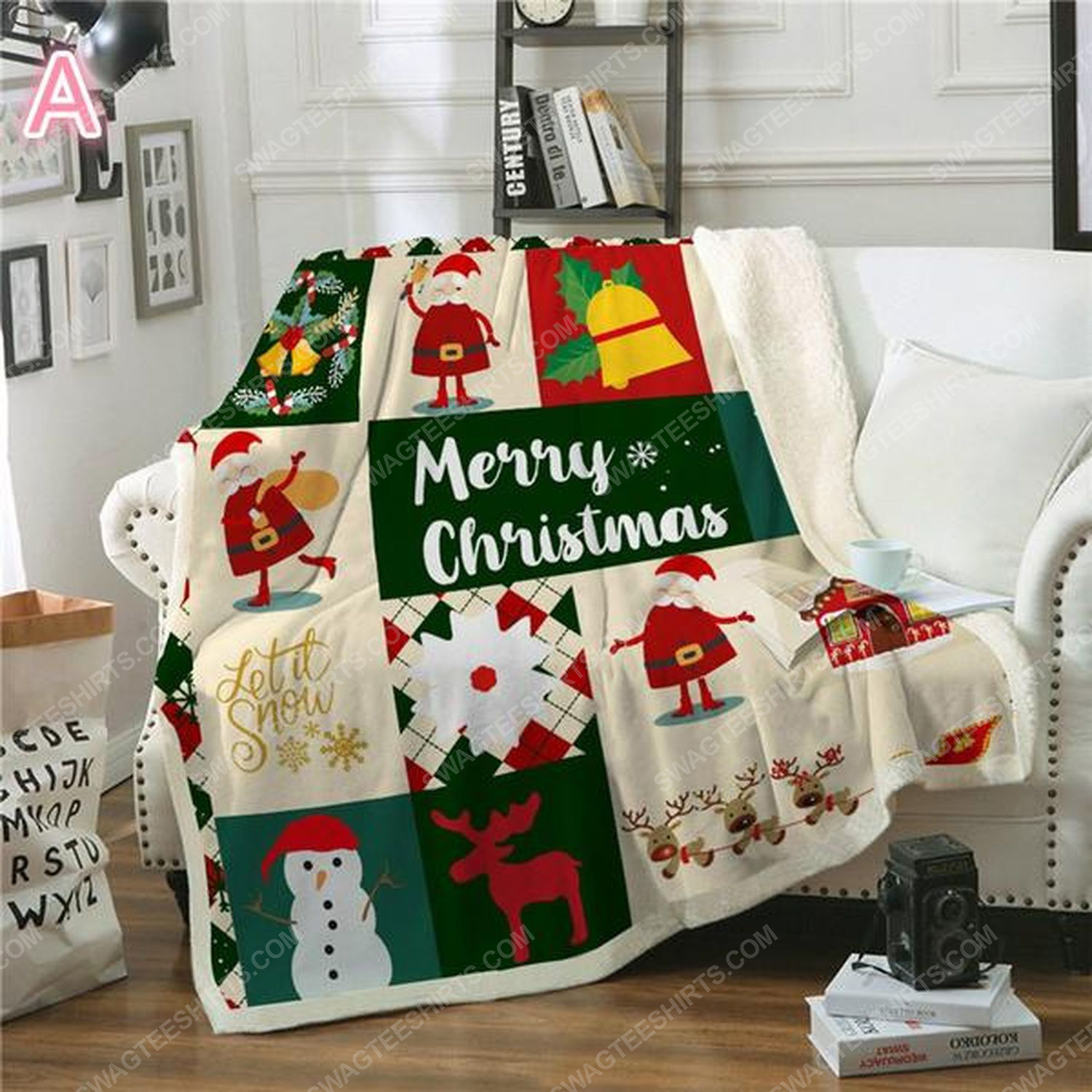 Merry Christmas And Let It Snow Blanket Merry Christmas And Let It Snow Blanket