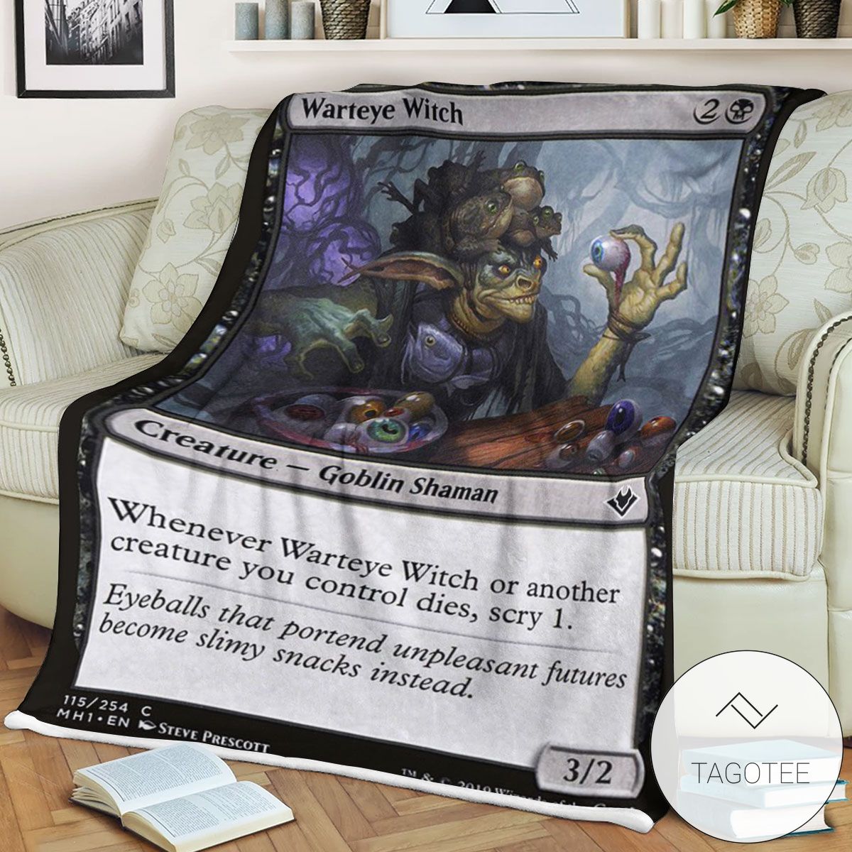 Mh1 115 Warteye Witch Mtg Game Magic The Gathering Blanket Mh1 115 Warteye Witch Mtg Game Magic The Gathering Blanket