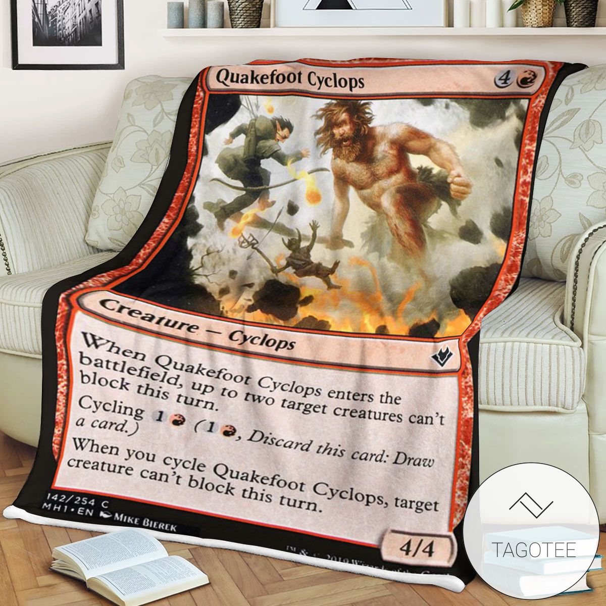 Mh1 142 Quakefoot Cyclops Mtg Game Magic The Gathering Blanket Mh1 142 Quakefoot Cyclops Mtg Game Magic The Gathering Blanket